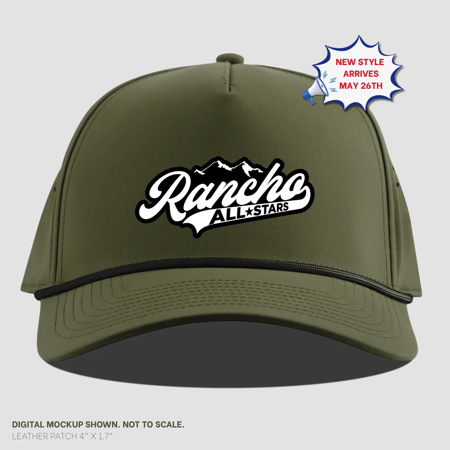 Rope Hat - Curved - Green