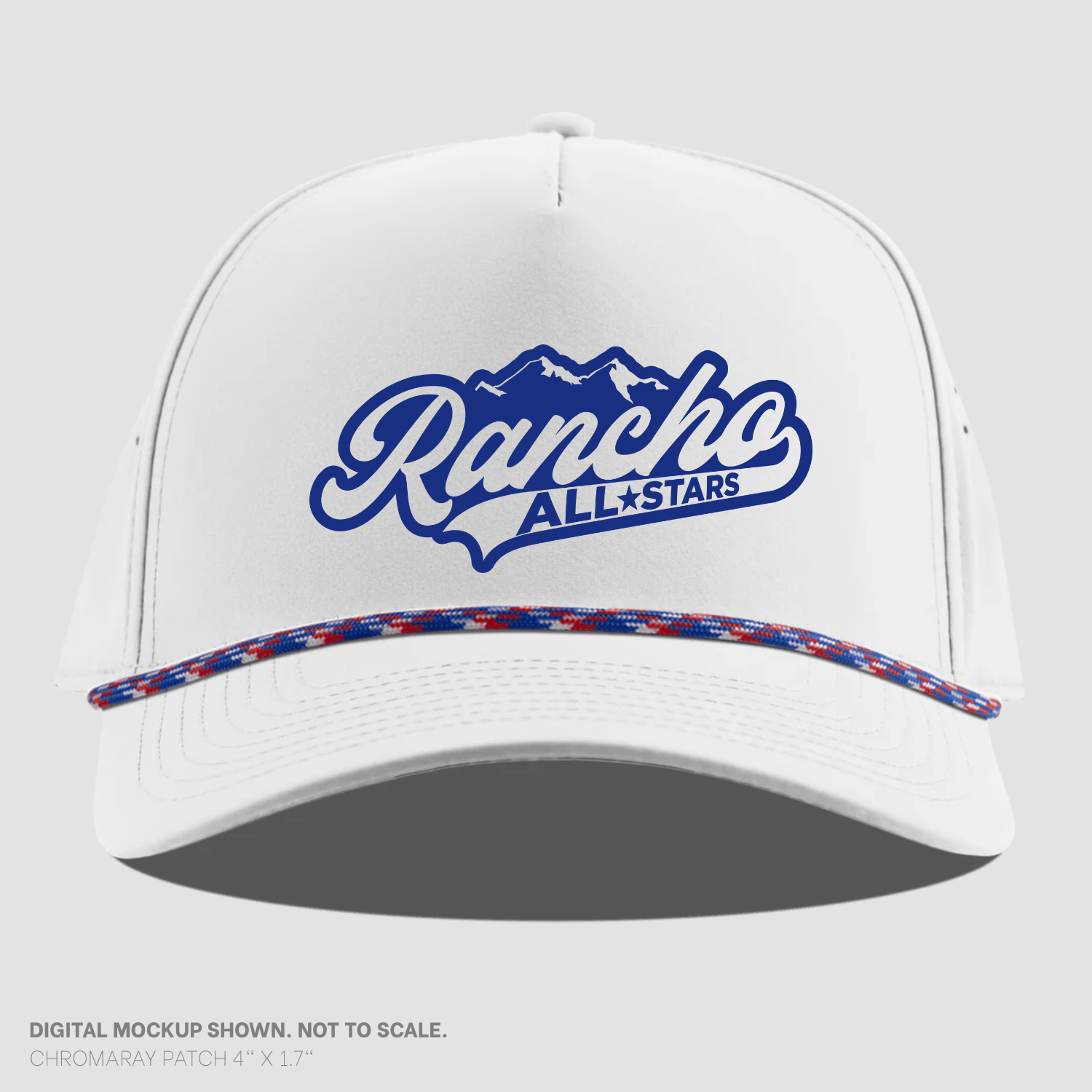 Rope Hat - Curved - Red/White/Blue